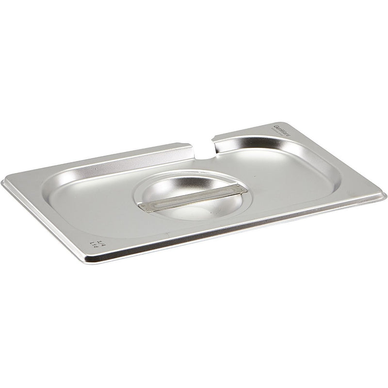 St/St Gastronorm Pan Notched Lid 1/4