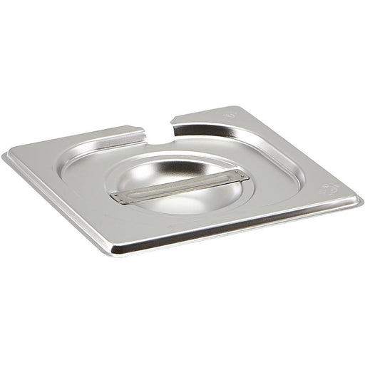St/St Gastronorm Pan Notched Lid 1/6
