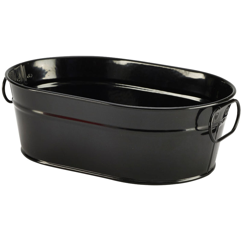 Galvanised Steel Serving Bucket Black 23 x 15 x 7cm
