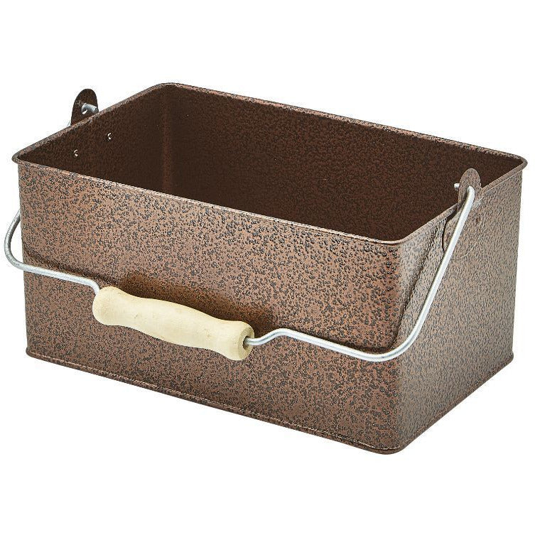 Rectangular Table Caddy 24.5 x 15.5 x 12.5cm Antique Copper