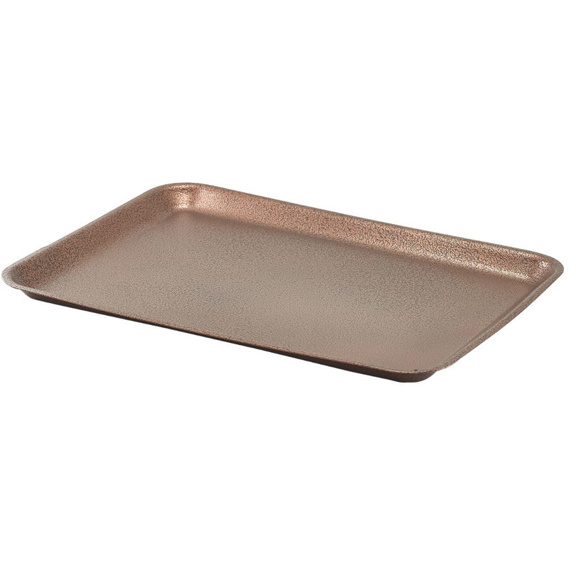 Galvanised Steel Tray 31.5x21.5x2cm Hammered Copper