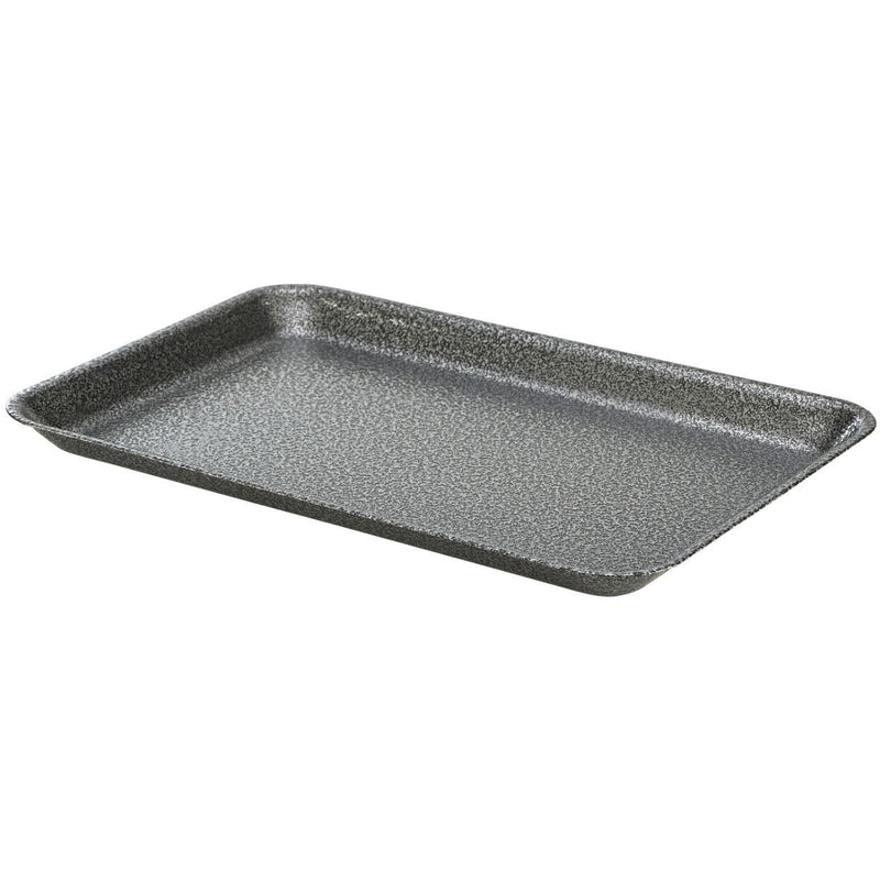 Galvanised Steel Tray 31.5x21.5x2cm Hammered Silver