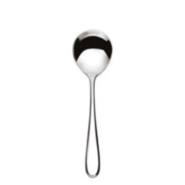 The Elia Glacier Soup Spoon has a generous gauge for an enjoyable feel in the hand, this range is expertly crafted from 18/10 Stainless Steel.