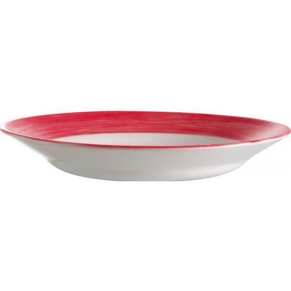 Arcoroc Brush Cherry Opal Dinnerware  Red Soup Plate(22.5cm)(8.9") (Box of 24) - Smashing Supplies
