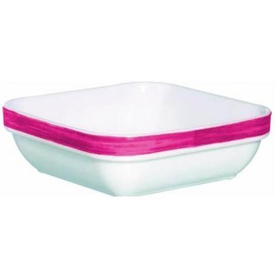 Arcoroc Brush Cherry Opal Dinnerware  Red Square Multi Purpose Dish(11cm)(4.3") (Box of 36) - Smashing Supplies
