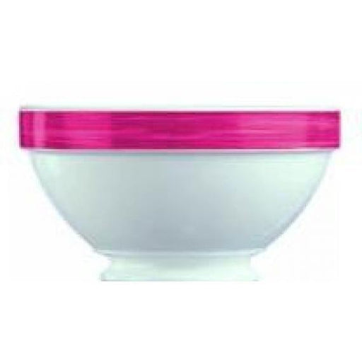 Arcoroc Brush Cherry Opal Dinnerware  Red Stackable Footed Bowl(50cl)(17.5oz) (Box of 36) - Smashing Supplies