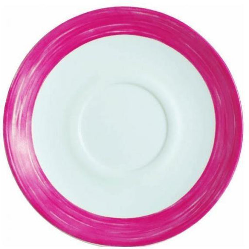 Arcoroc Brush Cherry Opal Dinnerware  Red Saucer(14cm)(5.5") (Box of 24) - Smashing Supplies