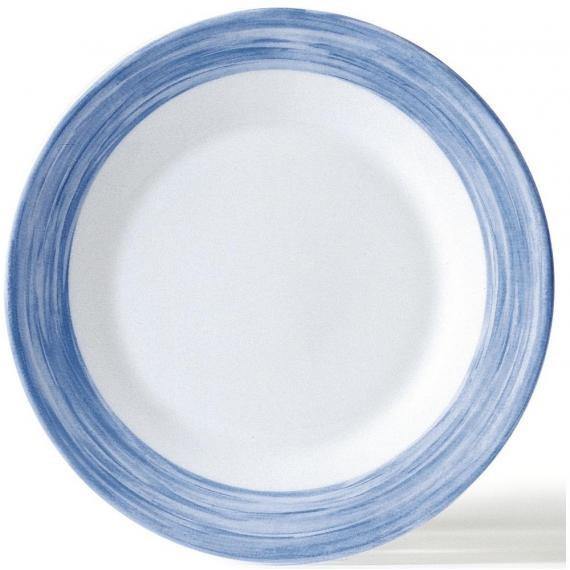 Arcoroc Brush Blue Jean Opal Dinnerware s Soup Plate(22.5cm)(8.9") (Box of 24) - Smashing Supplies