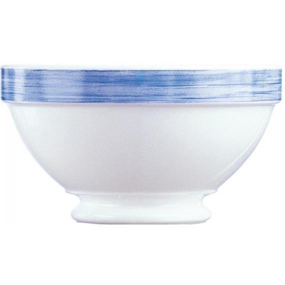 Arcoroc Brush Blue Jean Opal Dinnerware s Stackable Footed Bowl(50cl)(17.5oz) (Box of 36) - Smashing Supplies
