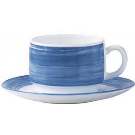 Arcoroc Brush Blue Jean Opal Dinnerware s Saucer(14cm)(5.5") (Box of 24) - Smashing Supplies