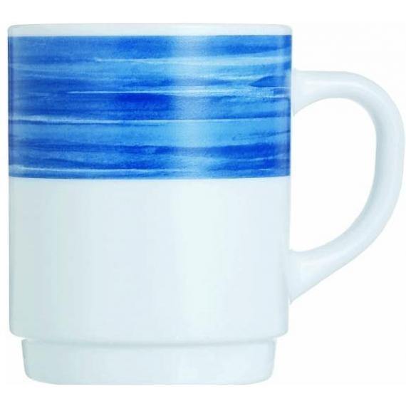 Arcoroc Brush Blue Jean Opal Dinnerware s Mug(25cl)(8.8oz) (Box of 24) - Smashing Supplies