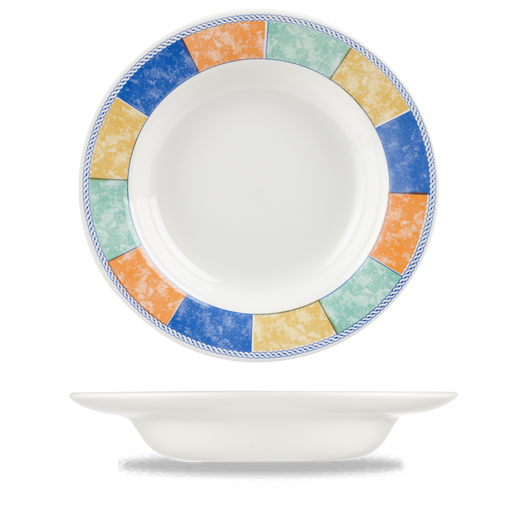New Horizons Cq Classic Rimmed Soup 9" Box 24