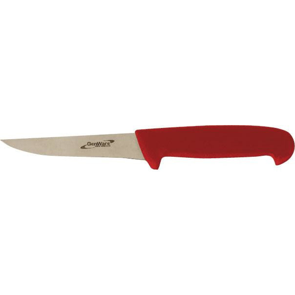 5" Rigid Boning Knife Red