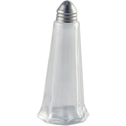 Glass Lighthouse Salt Shaker Silver Top