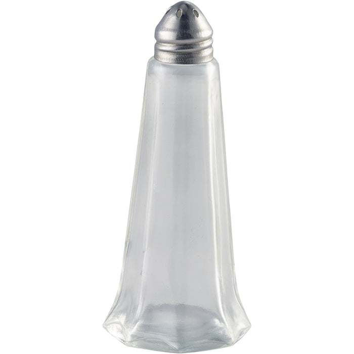 Glass Lighthouse Pepper Shaker Silver Top