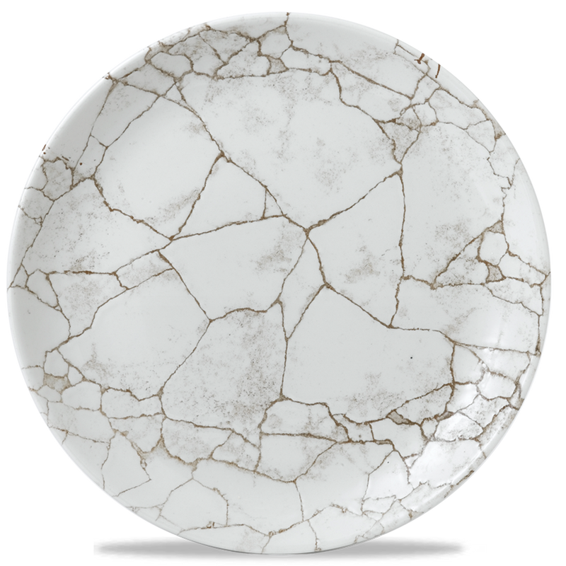 Studio Prints Kintsugi Agate Grey Evolve Coupe Plate 10.25" Box 12