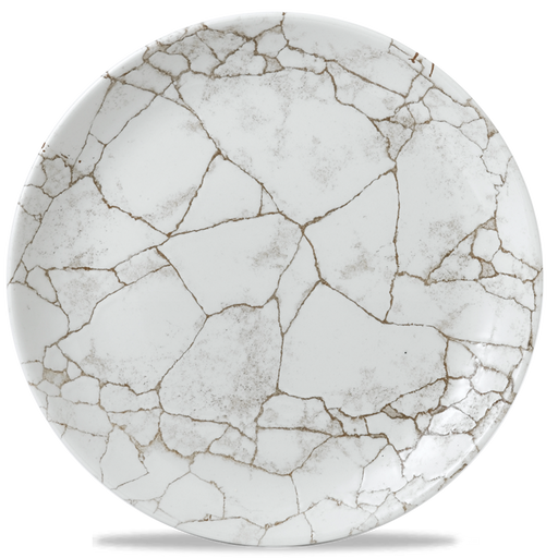 Studio Prints Kintsugi Agate Grey Evolve Coupe Plate 10.25" Box 12