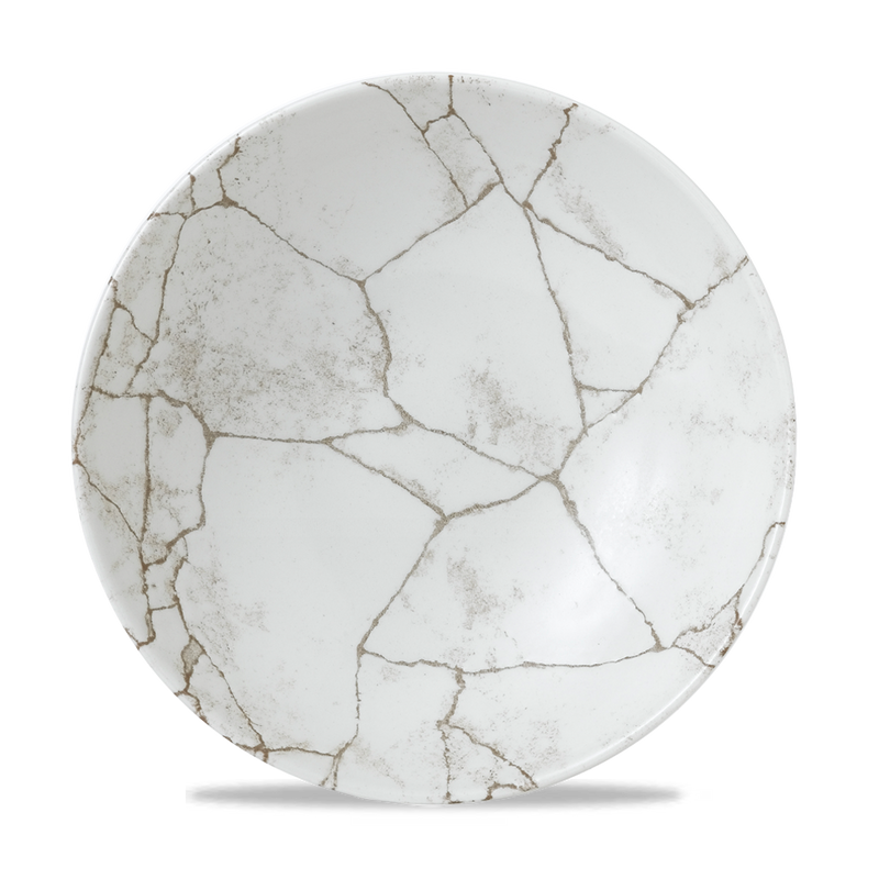 Studio Prints Kintsugi Agate Grey Evolve Coupe Bowl 7.25" Box 12
