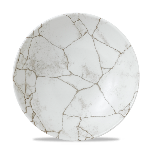 Studio Prints Kintsugi Agate Grey Evolve Coupe Bowl 7.25" Box 12