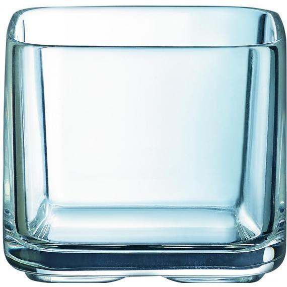 Arcoroc Mekkano - Porcelain, Glass & Wood Dinnerware  Tall Square Dish Clear(7.3cm X 7.3cm)(2 3/4") (Box of 24)