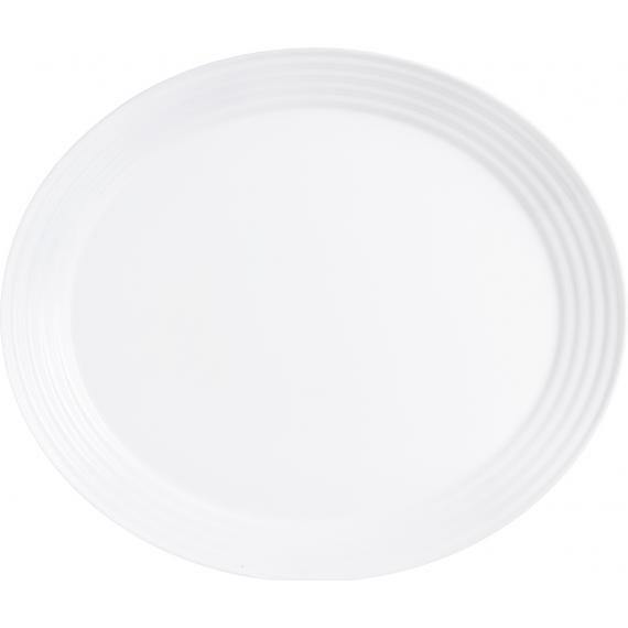 Arcoroc Stairo Opal Dinnerware  Oval Dish(33cm x 27.8cm)(13" x 10 3/4") (Box of 48) - Smashing Supplies