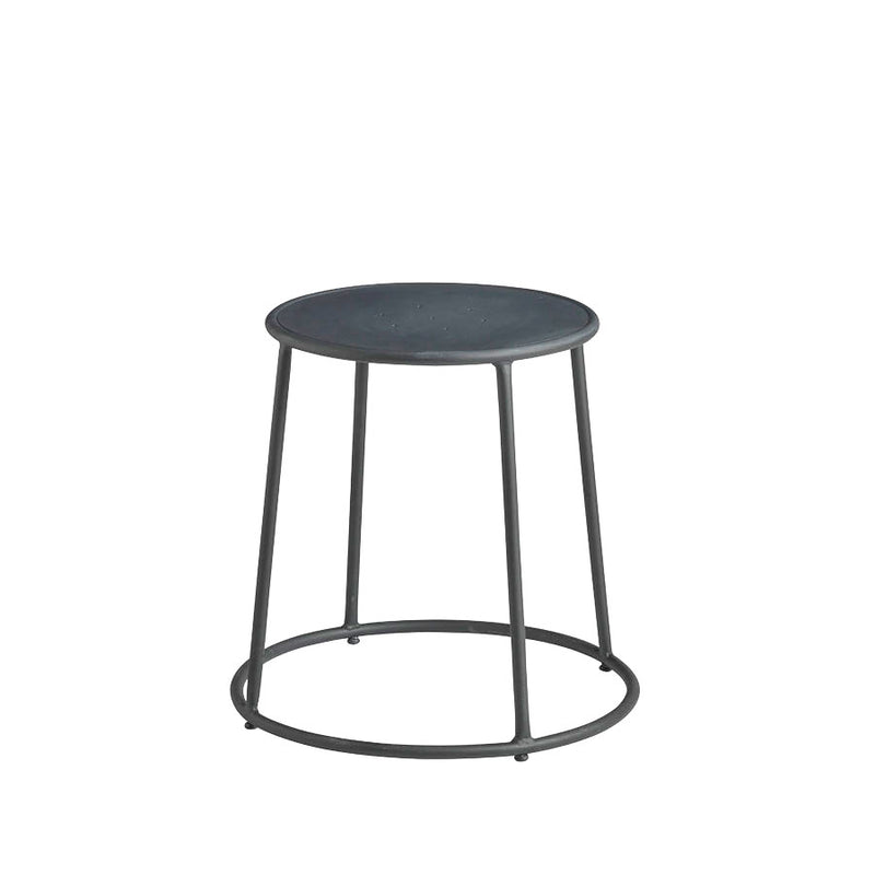 Industrial style bar stool Available in black, red and yellow. Or, clear lacquered for powder coating in a colour of your client's choice