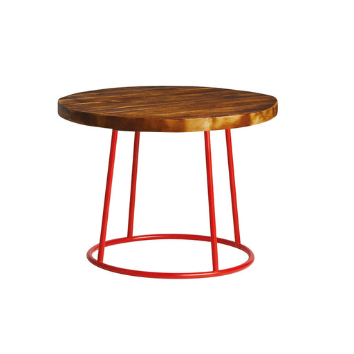 Goes well with our popular MAX low stool                    60cm round retro vintage table top to give a modern look and durable finish