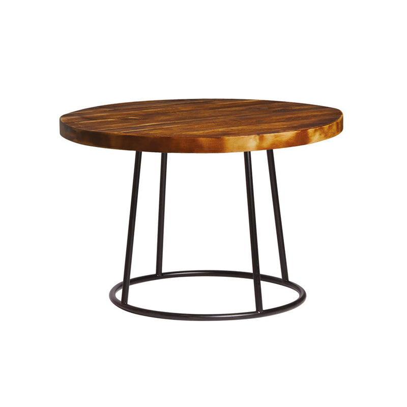 Goes well with our popular MAX low stool                    75cm round retro vintage table top to give a modern look and durable finish