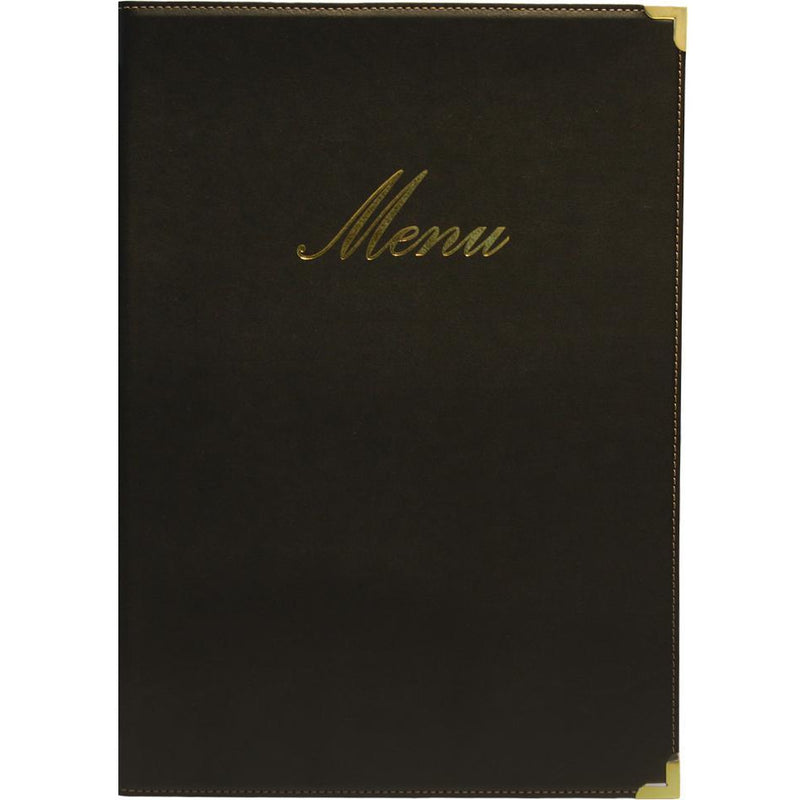 Classic A4 Menu Holder Black 4 Pages