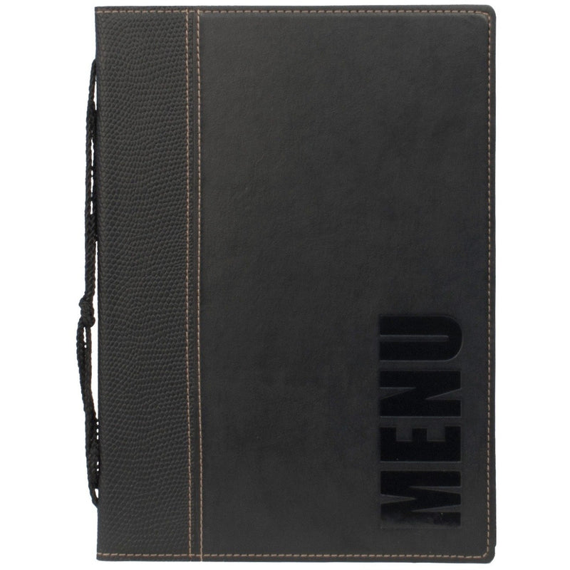 Contemporary A5 Menu Holder Black 4 Pages