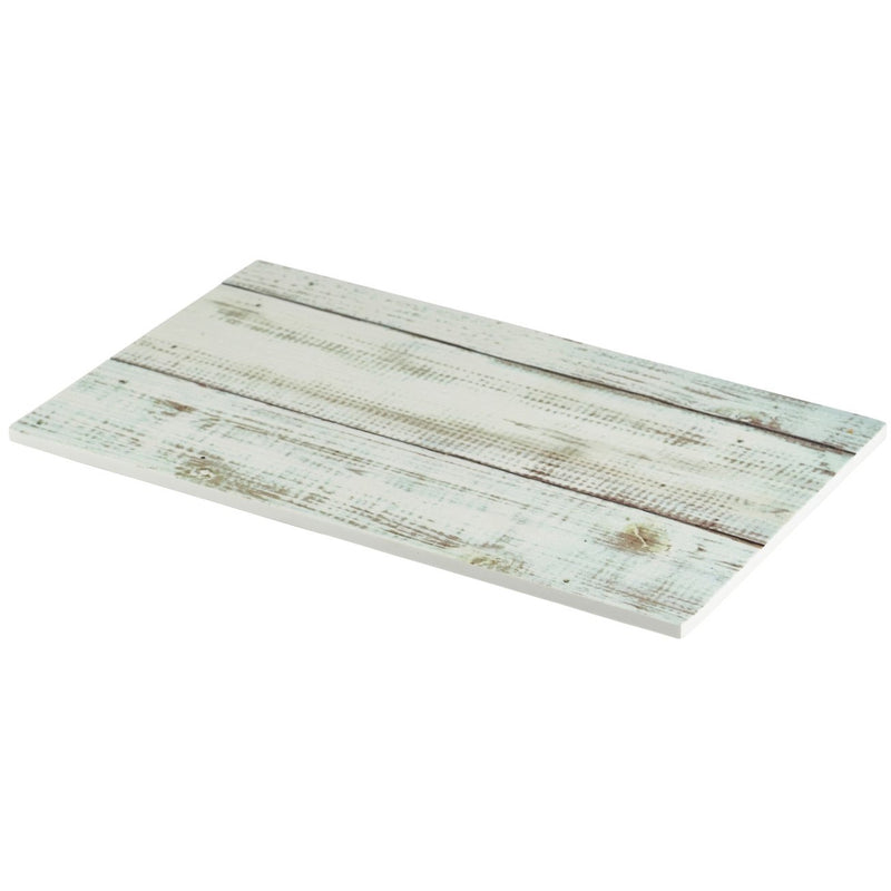 White Wash Wood Effect Melamine Platter GN 1/4