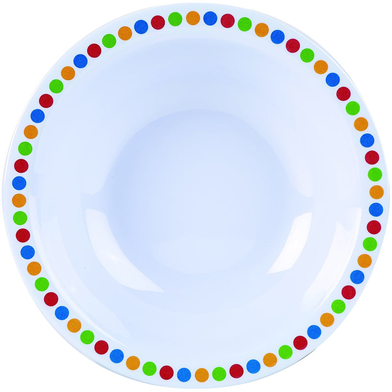 Melamine 6" Bowl- Coloured Circles
