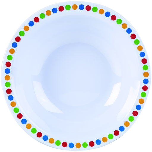 Melamine 6" Bowl- Coloured Circles