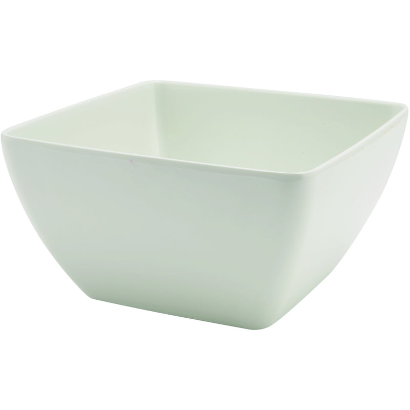 White Melamine Curved Square Bowl 19cm