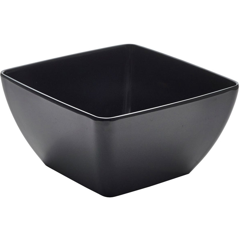 Black Melamine Curved Square Bowl 19cm