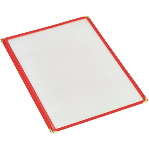 Red American Style A4 Menu Holder - 1 Page
