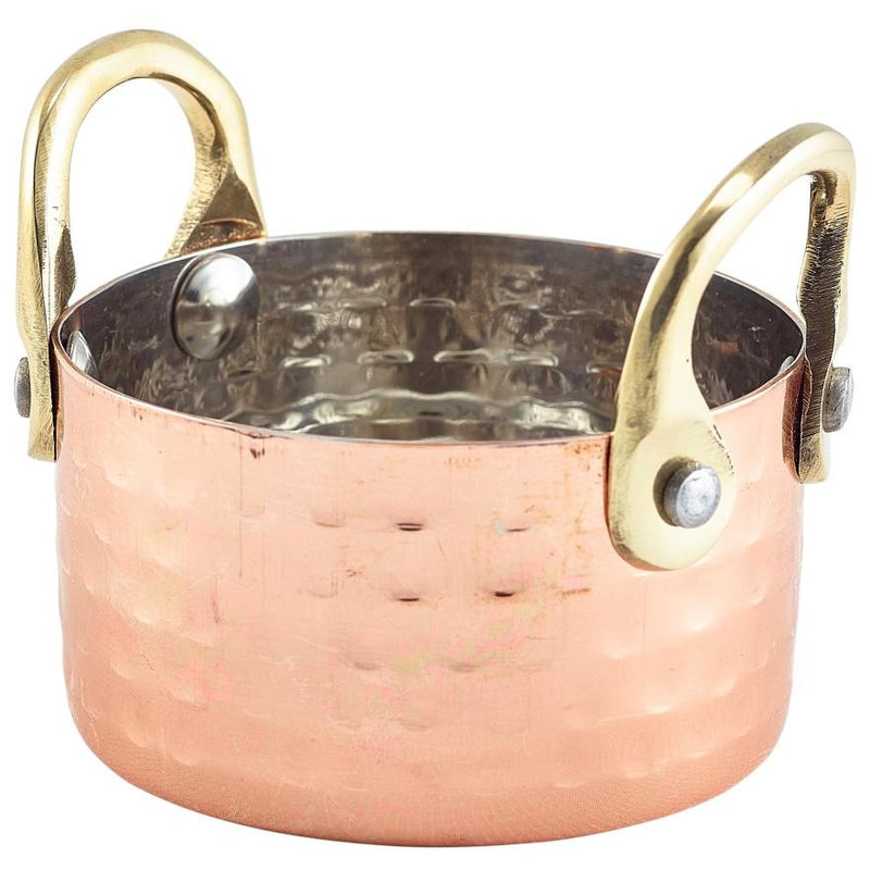 Mini Hammered Copper Casserole Dish 7.5 x 4cm