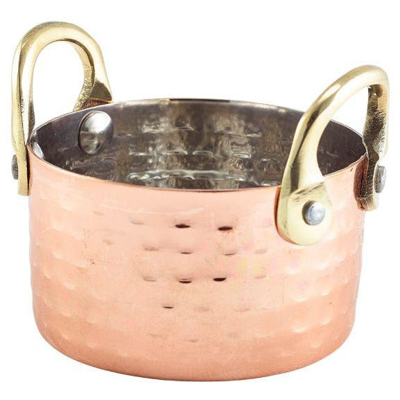 Mini Hammered Copper Casserole Dish 8.2 x 5cm