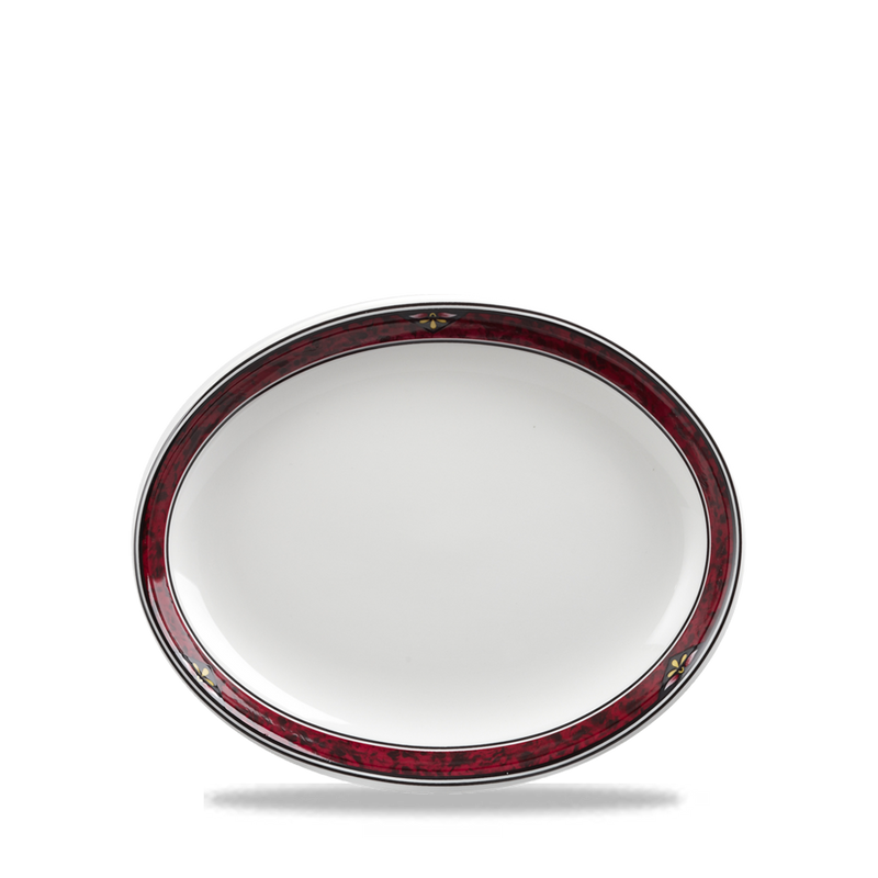 Milan  Oval Plate / Gravy Boat Std 8" Box 12