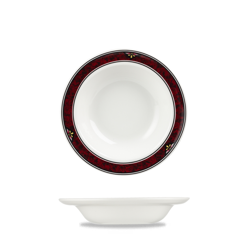 Milan  Rimmed Fruit Bowl 6.25" Box 24