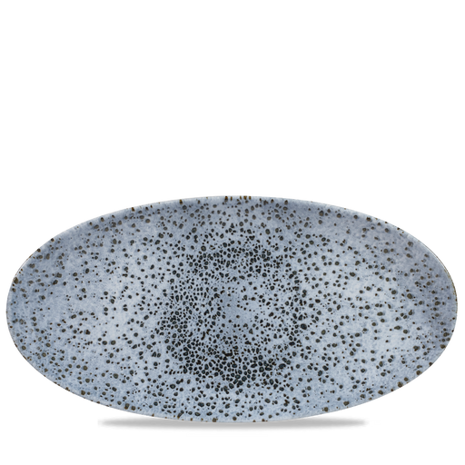 Mineral Blue Oval Chefs Plate 13 3/4X6 3/4" Box 6