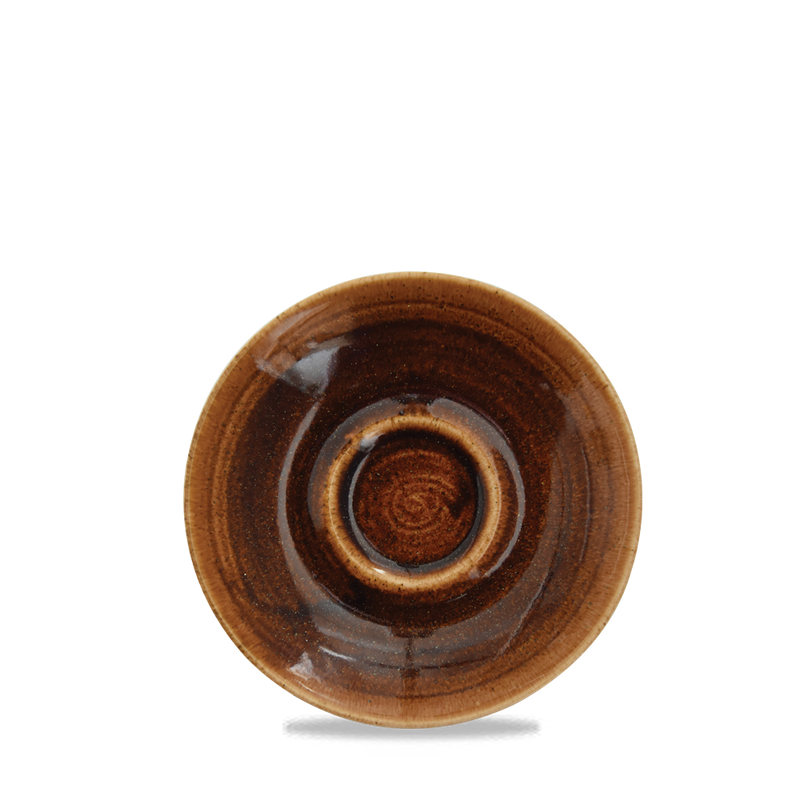 Monochrome Vintage Copper  Cappuccino Saucer 6.25" Box 12