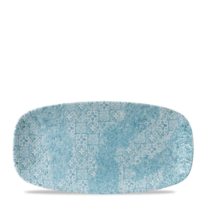 Aquamarine  Med Tiles Chefs Oblong Plate 11 3/4X6" Box 12