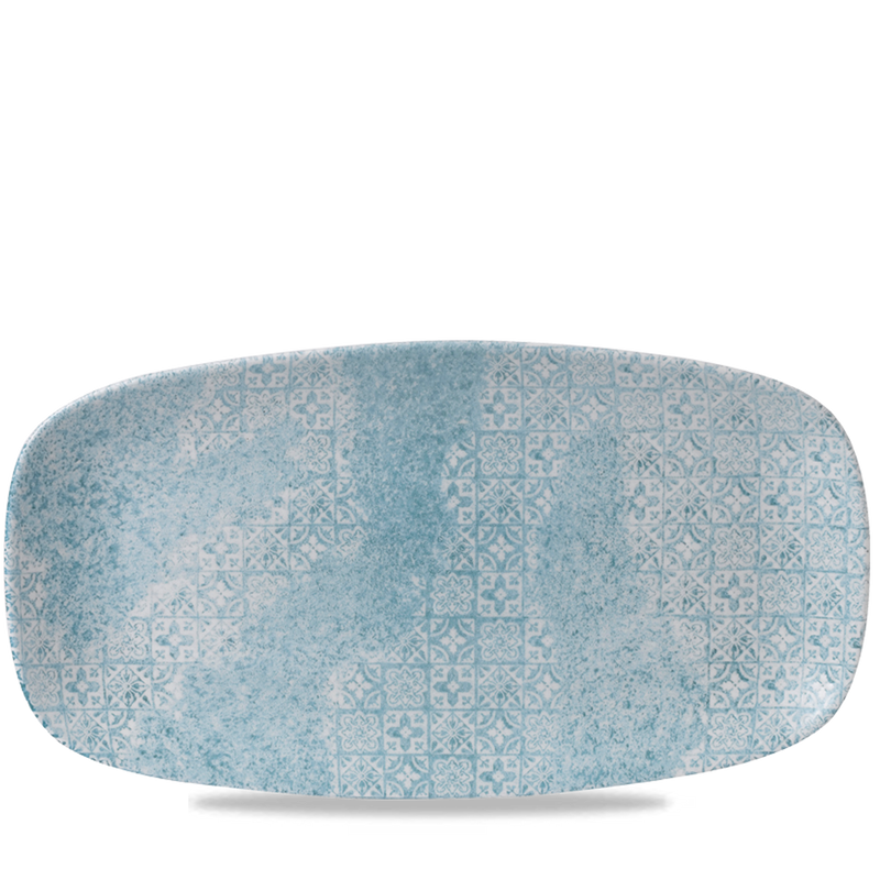 Aquamarine  Med Tiles Chefs Oblong Plate 13 7/8X7 3/8" Box 6