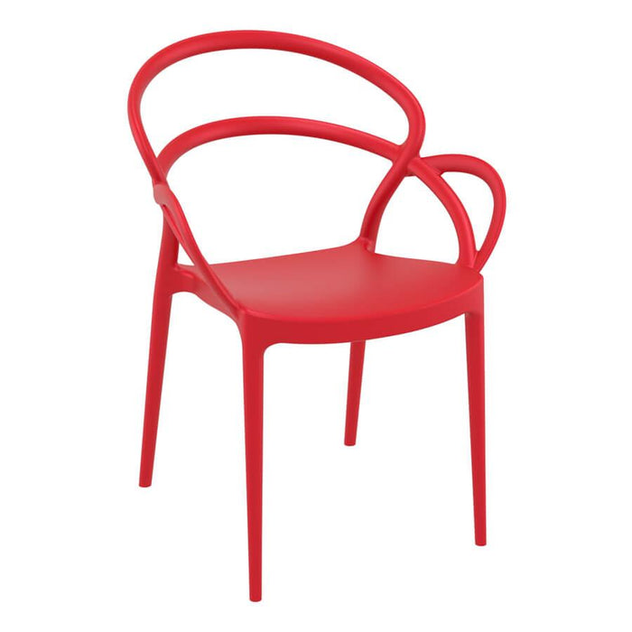 Stylish stacking arm chair
Stacking arm chair produced with a single injection of polypropylene reinforced with glass fibre obtained by means of the latest generation of air moulding technology. For indoor and outdoor use.