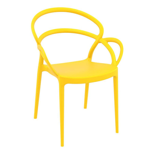 Stylish stacking arm chair
Stacking arm chair produced with a single injection of polypropylene reinforced with glass fibre obtained by means of the latest generation of air moulding technology. For indoor and outdoor use.