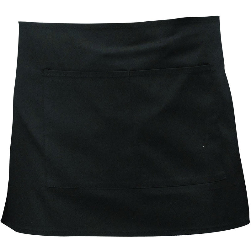 Black Short Apron W/ Split Pocket  70cm x 37cm