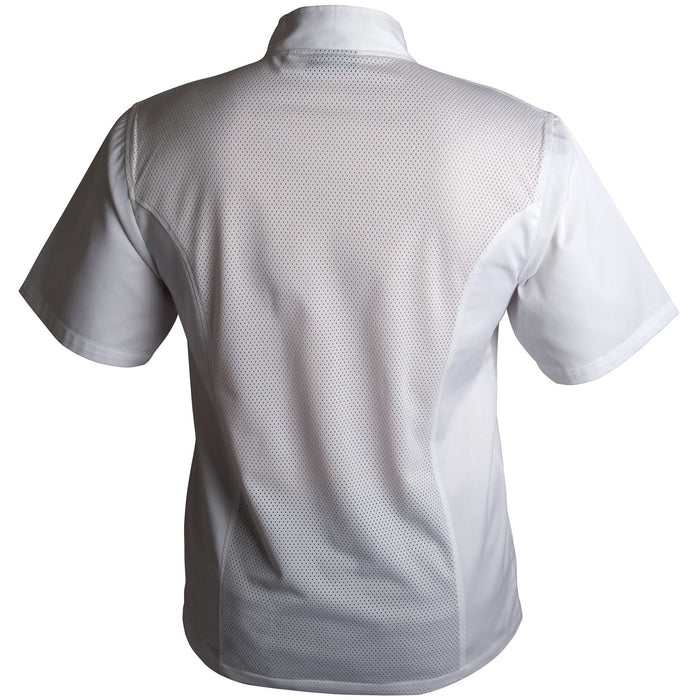 Coolback Press Stud Jacket (Short Sleeve) White L