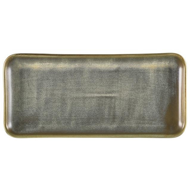 Terra Porcelain Matt Grey Narrow Rectangular Platter 27 x 12.5cm