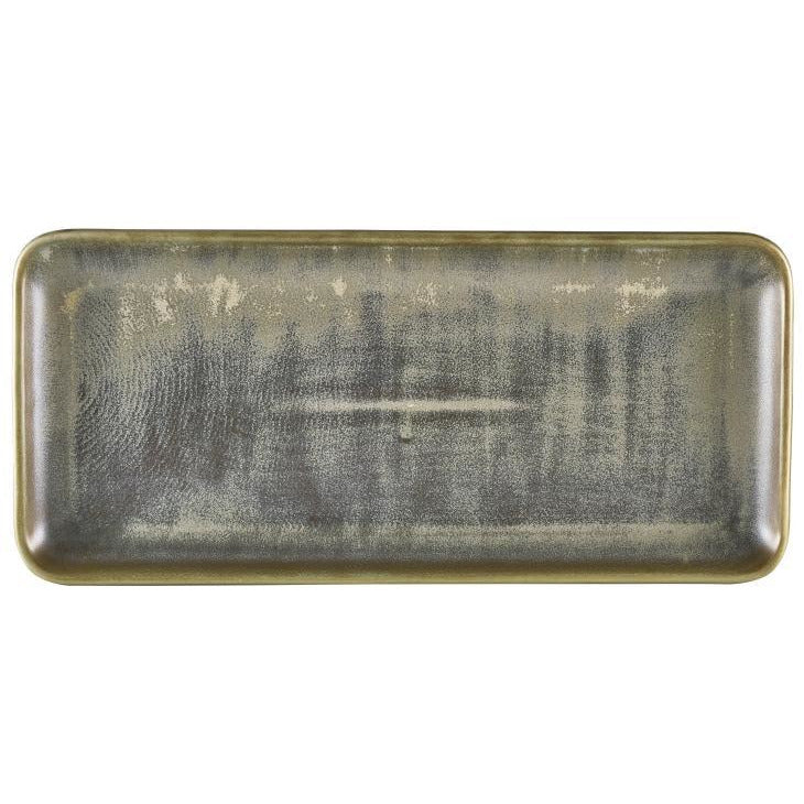 Terra Porcelain Matt Grey Narrow Rectangular Platter 30 x 14cm